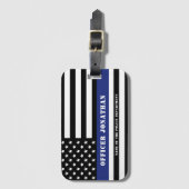 Douane Politieagent Thin Blue Line Police Dept. Bagagelabel (Voorkant (verticaal))