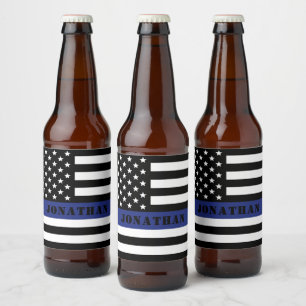 Douane Politieagent Thin Blue Line Police Dept. Bier Etiket