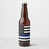 Douane Politieagent Thin Blue Line Police Dept. Bier Etiket (Voorkant)