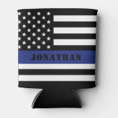 Douane Politieagent Thin Blue Line Police Dept. Blikjeskoeler (Voorkant)