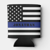 Douane Politieagent Thin Blue Line Police Dept. Blikjeskoeler (Achterkant)