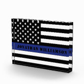 Douane Politieagent Thin Blue Line Police Dept. Fotoblokken (Rechts)