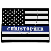 Douane Politieagent Thin Blue Line Police Dept. Groot Cadeauzakje (Voorkant)