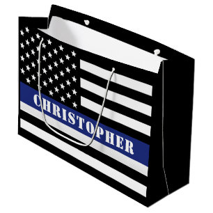 Douane Politieagent Thin Blue Line Police Dept. Groot Cadeauzakje