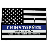 Douane Politieagent Thin Blue Line Police Dept. Groot Cadeauzakje (Achterkant)