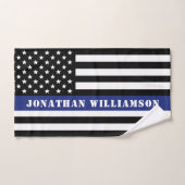 Douane Politieagent Thin Blue Line Police Dept. Handdoek (Handdoek)