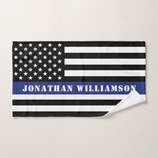 Douane Politieagent Thin Blue Line Police Dept. Handdoek (Handdoek)