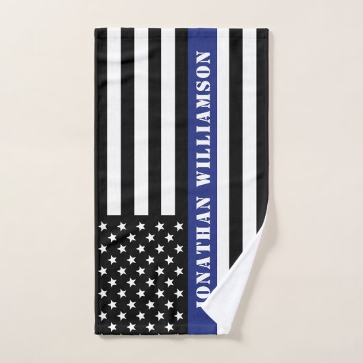 Douane Politieagent Thin Blue Line Police Dept. Handdoek (Handdoek)