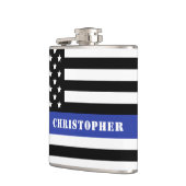 Douane Politieagent Thin Blue Line Police Dept. Heupfles (Links)