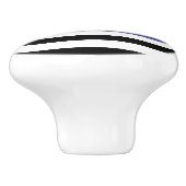 Douane Politieagent Thin Blue Line Police Dept. Keramische Knop (Zijkant)