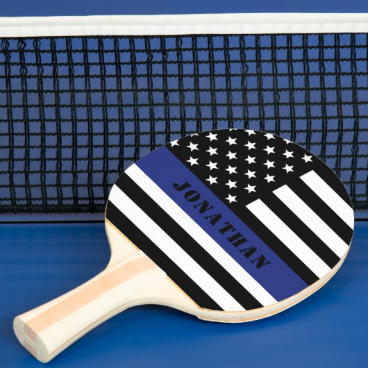 Douane Politieagent Thin Blue Line Police Dept. Tafeltennisbatje (Insitu)