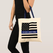Douane Politieagent Thin Blue Line Police Dept. Tote Bag (Voorkant (product))