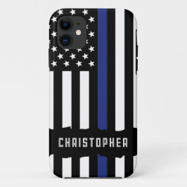 Douane-politieagent voor politie met blauwe lijn Case-Mate iPhone case