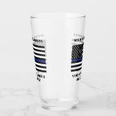 Douane-politieagent voor politie met blauwe lijn glas (Rechts)