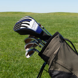 Douane-politieagent voor politie met blauwe lijn golfheadcover