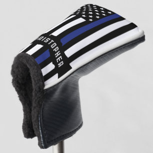 Douane-politieagent voor politie met blauwe lijn golfheadcover