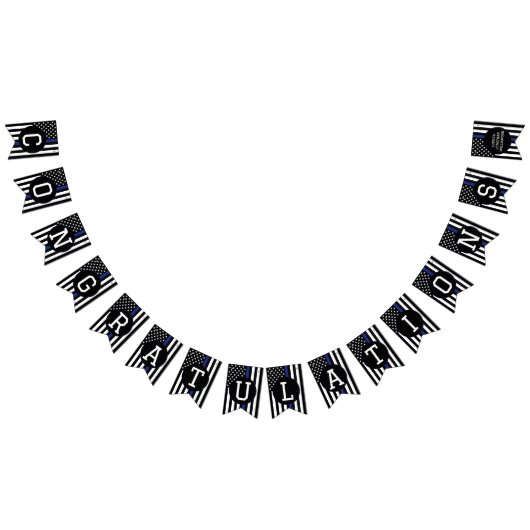 Douane-politiebeambte Thin Blue Line Congrates Vlaggetjes (Alle)