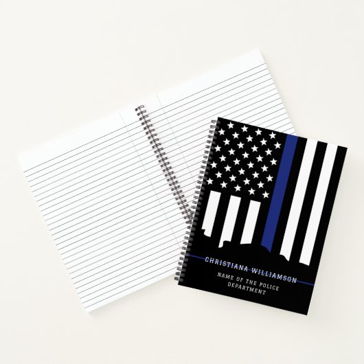 Douane-politiebeambte Thin Blue Line Police Giften Notitieboek (Binnen)