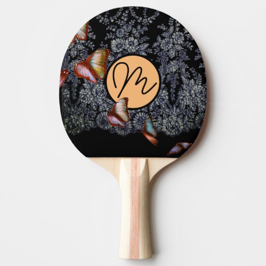 DOUANE PONG PADDLE BUTTERFLIES EN LACE TAFELTENNISBATJE (Voorkant)