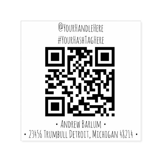 Douane QR-code rubber stempel (Design)