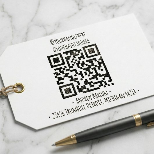 Douane QR-code rubber stempel