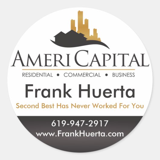 DOUANE Real Estate Seals Ronde Sticker (Voorkant)