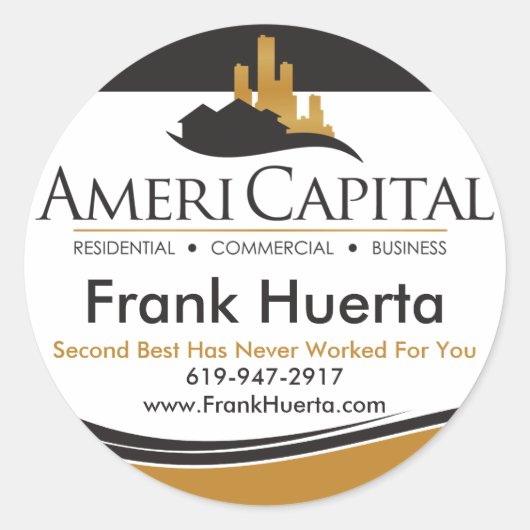 DOUANE Real Estate Seals V3 Ronde Sticker (Voorkant)