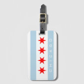 Douane-reisbagage onder de vlag van Chicago Bagagelabel (Voorkant (verticaal))