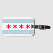 Douane-reisbagage onder de vlag van Chicago Bagagelabel (Voorkant (horizontaal))