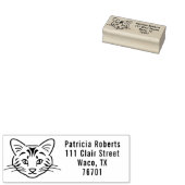 Douane retouradresstempel voor kattenliefhebbers rubberstempel (Gestempeld)