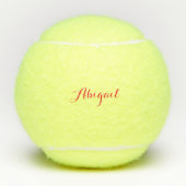 Douane Rode Persoonlijke Script Naam Tennisballen (Voorkant)