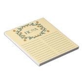 DOUANE-Roos met grote boodschappenlijstje Notitieblok (Schuin)