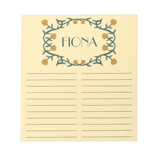 DOUANE-Roos met grote boodschappenlijstje Notitieblok (Voorkant)