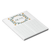 DOUANE-Roos met grote boodschappenlijstje Notitieblok (Schuin)