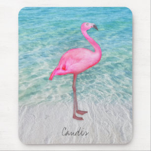 Douane Roze Flamingo Tropical Sandy Beach Modern Muismat