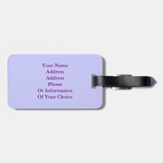 Douane Roze ID Identificatiemonogram Bagagelabel (Achterkant horizontaal)