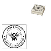 Douane Rubber Stamp, Adres Stempel, Bijenstempel Rubberstempel (Gestempeld)