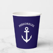 Douane scheepsanker bruiloft feest papieren bekers (Achterkant)