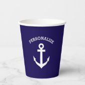 Douane scheepsanker bruiloft feest papieren bekers (Voorkant)