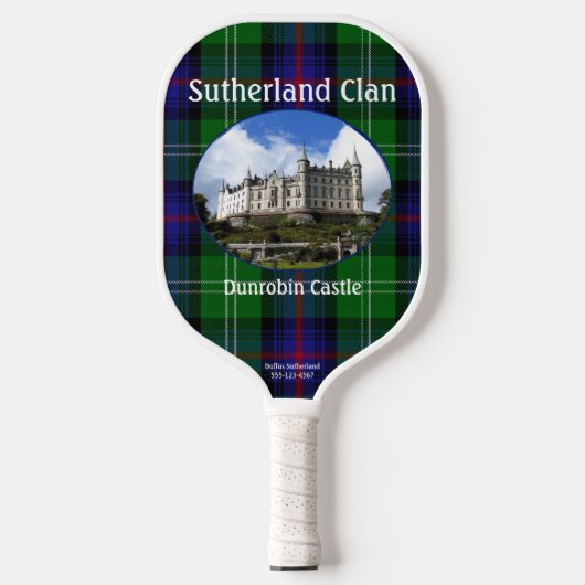Douane Scottish Sutherland Clan Pickleball Paddle (Voorkant)