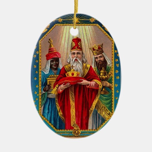 Douane Sint-Nicholas Wisemen kerstversiering Keramisch Ornament (Voorkant)