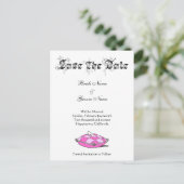 Douane sparen de Datum Assepoester Schuif op Roze Aankondigingskaart (Staand voorkant)