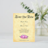 Douane sparen de Datum Assepoester Schuif op Roze Aankondigingskaart (Staand voorkant)