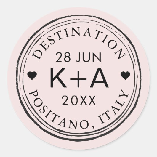 Douane stempel met eigen kleur en tekst op een sti ronde sticker (Voorkant)