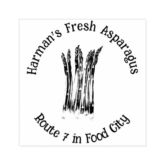 Douane stempels van rubber voor asperges (Afrduk)