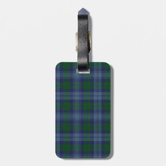 Douane Sutherland Tartan Pset Bagagelabel (Achterkant verticaal)