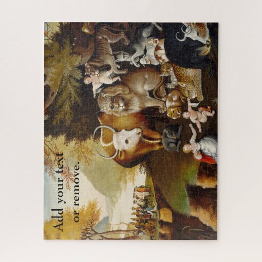 Douane, "The Peaceable Kingdom" Edward Hicks 1834. Legpuzzel (Verticaal)