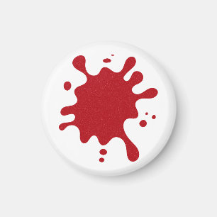 Douane Tomaat Rood Spat Magnet (Witte Basis)