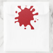 Douane Tomaat Rood Spat Stickers (Witte Achtergron (Tas)