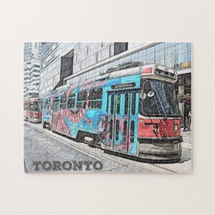 Douane Toronto Bus Street Car Light Rail Cityscape Legpuzzel